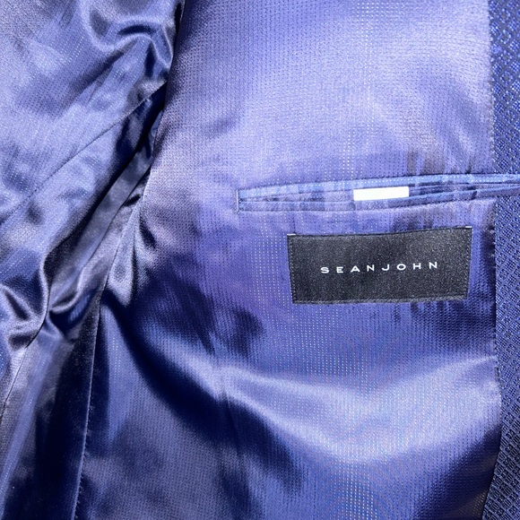 Sean John Men’s Blazer Suit Jacket Navy Blue 54L - Picture 8 of 9